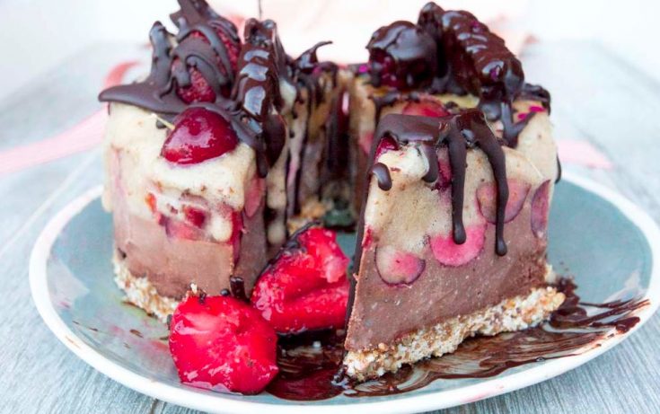 Ice Cream Cherry Cheesecake